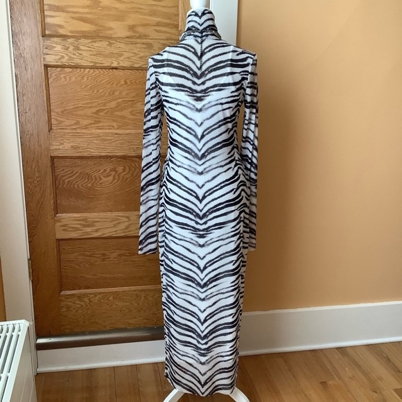 AFRM Shailene Sheer Mesh Dress with White Slip Size M - Picture 4 of 14